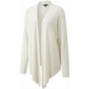 Universal Standard Ribbed Open Cardigan White Sz 3XL